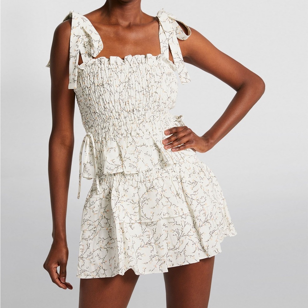 Shona Joy Monique shirred mini dress